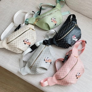 Sac Bandoulière Dessin Animé Pour Enfants Cuir PU Imperméable Imprimé Monogramme Sac De Poitrine Taille Sangle Réglable Filles Garçons