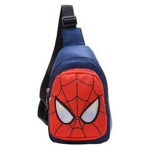 Cool Spider-Man themed kids chest bag with red and blue nylon and adjustable strap
