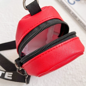Mini sac bandoulière rouge pour garçon en toile avec sangle à lettres élégante