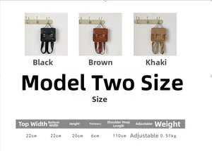 Detailed size chart and dimensions for the vintage PU leather toddler backpack