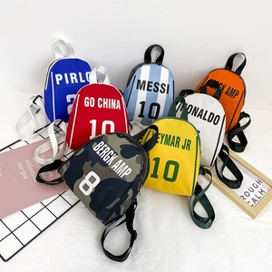 Children Backpack Soccer Themed Mini Nylon Sports Letter Print School Bag For Toddler Boys Girls