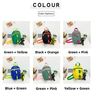 Sélection de sacs dinosaures colorés pour enfants en six combinaisons de couleurs