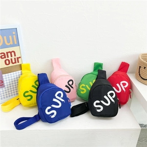 Kids Chest Bag Nylon Letter Print Adjustable Strap Outdoor Casual Street Style Fashion For Boys And Girls