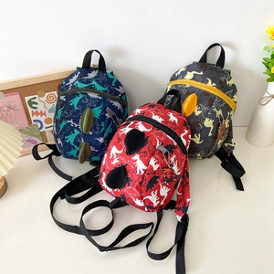 Kids Dinosaur Backpack Oxford Cloth Toddler School Bag With 3D Fins Cartoon Print Lightweight Preschool Backpack For Boys Girls