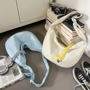 Kinder Nylon Umhängetasche Große Kapazität Gitterstruktur Hobo Schultertasche Minimalistisch Lässig Reise Für Jungen Mädchen