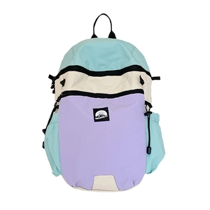 Minimalistischer Farblock-Schulrucksack für Kinder mit großem Fassungsvermögen aus Nylon