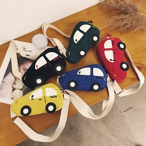Sac Bandoulière En Forme De Voiture Dessin Animé Velours Côtelé Sac Épaule Mignon Pour Enfants Tout-petits Filles Garçons