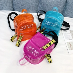 Sac À Dos En PVC Transparent Imprimé Lettres Fashion Mini Girl Sac En Plastique Clair D'été Décontracté Pour Femmes Filles