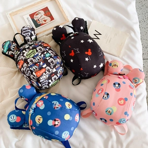 Kids School Backpack Canvas Waterproof Anti-Lost Safety Leash Cartoon Toddler Preschool Lightweight Travel