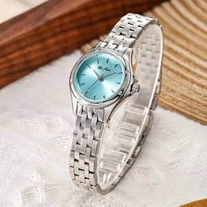 Élégante Montre À Quartz Pour Femmes Bracelet En Acier Inoxydable Étanche Mode Minimaliste Cadran Rond