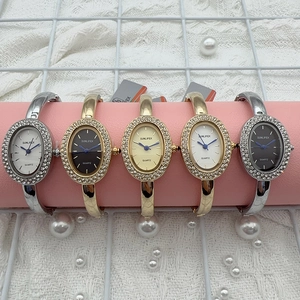 Montres bracelets SUNLIFEX pour femmes avec lunettes en strass dorées et argentées