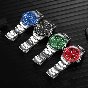 Detailed comparison of four luxury waterproof quartz sport watches with steel link bands