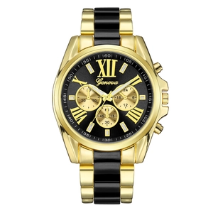 Mens Quartz Watch Alloy Case Stainless Steel Strap Roman Numerals Decorative Sub Dials Fashion Sport Business Wristwatch