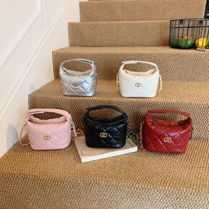 Sac Bandoulière Matelassé Enfants Cuir PU Mini Sac À Main Épaule Chaîne À La Mode Petit Messager Pour Filles