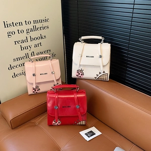 Kids Backpack Handbag Glossy PU Leather Ladybug Pattern Patchwork Adjustable Straps Daily Casual Trendy Boys Girls