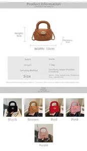 Detail of suede mini square bag showing golden chain strap and double ring buckle closure