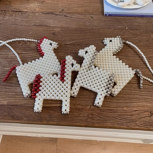 Sac À Bandoulière En Künstliche Perles Tissé À La Main Pour Enfants Forme Poney Mignon Sac À Main Animal Pour Filles Accessoire De Mode