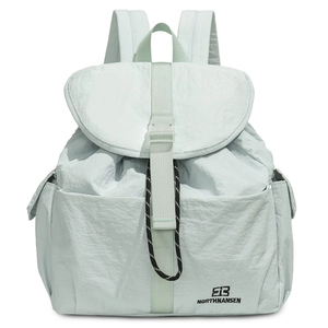 Minimalist mint green large capacity school backpack for children with adjustable buckles