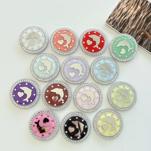 Luxurious dolphin and heart rhinestone retractable phone grips in 14 vibrant colors