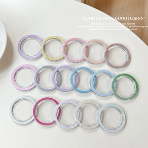 Magnetic Phone Holder Base Acrylic Glitter Circular DIY Socket For Smartphones Bling Clear
