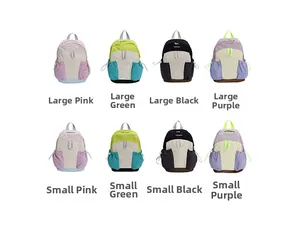 Selection of large school backpacks in four colors and two sizes for primary students