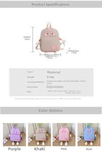 Detailed size specifications for children's cartoon backpack with 30x24x11cm dimensions