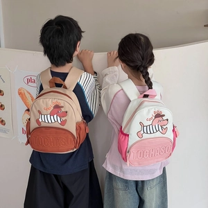 Sac à dos enfant avec motif chiot dessin animé et imprimé de lettres tendance