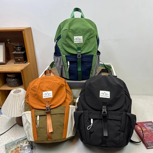 Kids Backpack Schoolbag Color Blocked Nylon Water Resistant Large Capacity Outdoor Hiking Daypack For Boys Girls