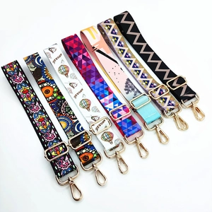 Bandoulières de rechange réglables de 3,8 cm avec motifs colorés et boucles dorées