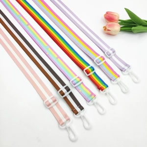Colorful adjustable 2.5cm shoulder straps with rainbow patterns and plastic buckles
