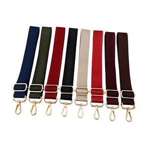 Thick adjustable crossbody replacement bag straps with gold metal hooks in nine colors
