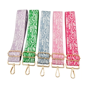 Wide Bag Strap Replacement Adjustable Contrast Snake Skin Print Woven Polyester Shoulder Crossbody Belt Accessory