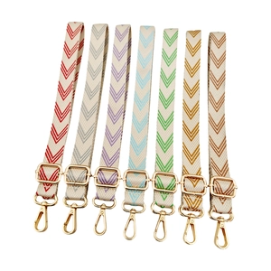 Wide Adjustable Bag Shoulder Strap Polyester Weaving Chevron Pattern Replacement Belt For Crossbody Tote Handbags