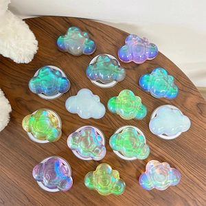 Iridescent Cloud Phone Grip Expanding Socket Foldable Magnetic MagSafe Adhesive Holder Resin Portable Novelty