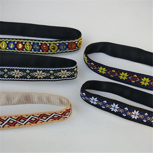 Adjustable colorful ethnic embroidered shoulder straps for women bags in five styles