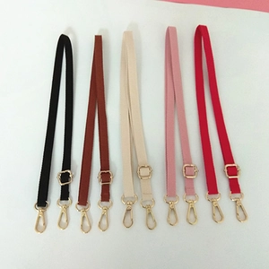 Five adjustable colorful cotton shoulder straps with premium gold metal lobster clasps