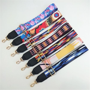 Ethnic style wide replacement shoulder straps for bags in seven assorted patterns