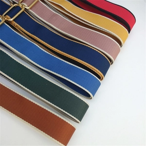 Adjustable canvas bag straps in seven colors with gold buckles for crossbody bags
