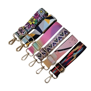 Ethnic Style Wide Bag Strap Replacement Adjustable Polyester Webbing Colorful Pattern For Crossbody Shoulder Bags
