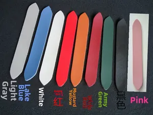 Detailed macro view of high-quality lychee texture leather straps in nine various colors