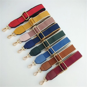 Adjustable contrast color wide replacement shoulder straps for crossbody bags in 8 colors
