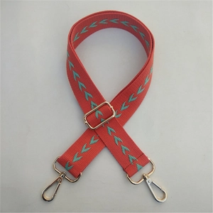 Correa bohemia ajustable de algodón naranja y verde para bolsos de hombro y mano