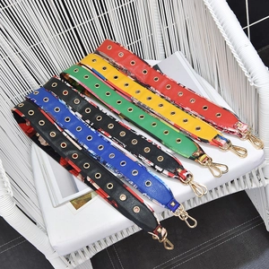 Fashionable wide adjustable shoulder straps for handbags with colorful floral patterns