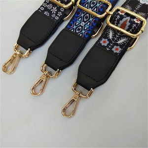 Adjustable wide replacement shoulder straps with floral and ethnic geometric patterns