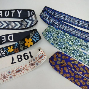 Adjustable wide replacement crossbody bag strap in various jacquard patterns and colors