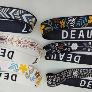 Ethnic style embroidered adjustable shoulder strap for crossbody bags in various colorful patterns