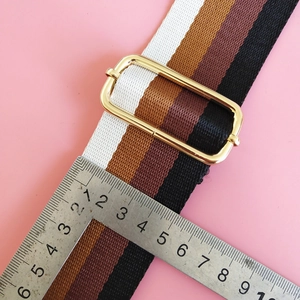 Adjustable 3.8cm wide thick colorful striped cotton shoulder strap for crossbody bags