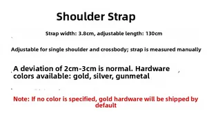 Tracolla regolabile larga 3,8 cm in stile etnico con hardware oro, argento e canna di fucile