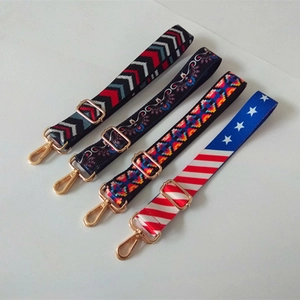Adjustable wide replacement straps for handbags with bohemian and floral patterns