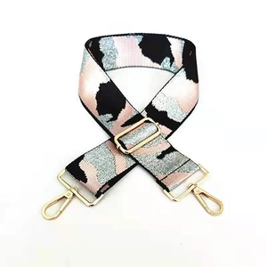 Tracolla leopardata camo da 5cm con ganci dorati per borse a tracolla